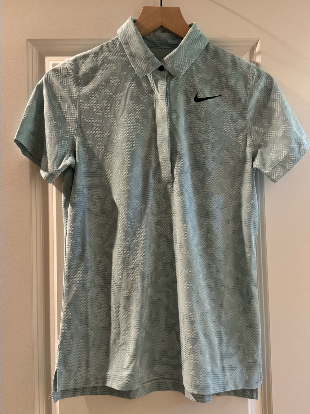 Nike Golf Dri Fit ADV ACC Polo Shirt Women’s Small Mint Jacquard Texture
